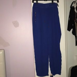 Blue high waisted dress pants/trousers